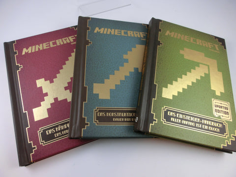 Minecraft - 3 Bücher (Einsteiger-Konstruktions- und Kämpferhandbuch)